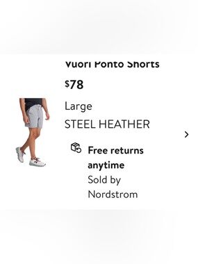 Vuori Light Gray Ponto Knit Shorts - large